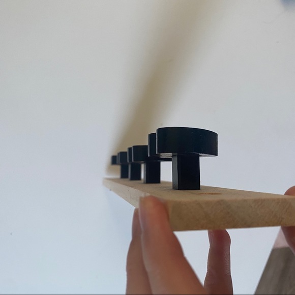 Birch + Black Heart Wall Hooks - Picture 2 of 5